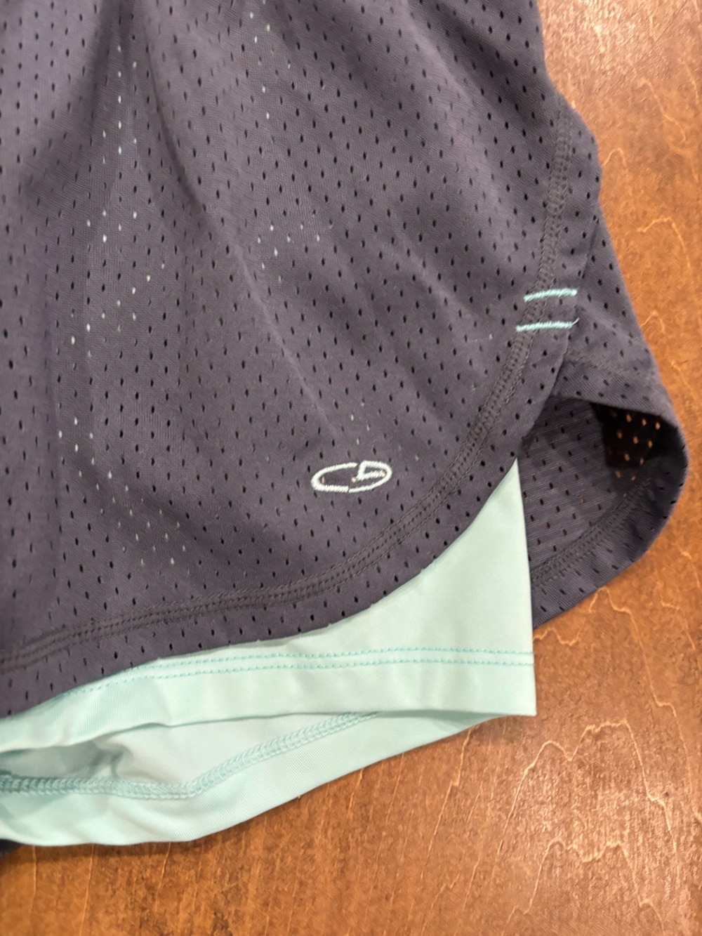 Champion Women's Navy and Mint Layered Athletic Shorts - Picture 5 of 5